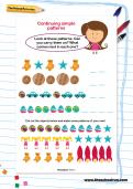 Continuing simple patterns worksheet Continuing simple patterns worksheet