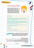 Correcting punctuation worksheet Correcting punctuation worksheet