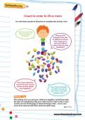Count in order to 20 or more worksheet Count in order to 20 or more worksheet