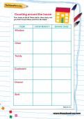 Counting around the house worksheet Counting around the house worksheet