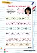 Counting in 2s, 5s and 10s worksheet Counting in 2s, 5s and 10s worksheet