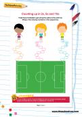 Counting up in 2s, 5s and 10s football worksheet Counting up in 2s, 5s and 10s football worksheet