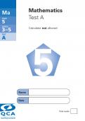 Optional SATs papers: Year 5 maths 2003 Optional SATs papers: Year 5 maths 2003
