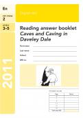KS2 2011 English SATs paper KS2 2011 English SATs paper