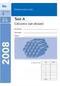 Key Stage 2 - 2008 Maths SATs Papers Key Stage 2 - 2008 Maths SATs Papers