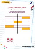 Creating a symmetrical pattern worksheet Creating a symmetrical pattern worksheet