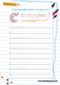 Handwriting worksheet: curly caterpillar letters Handwriting worksheet: curly caterpillar letters
