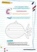 Curly caterpillar letters cursive handwriting practice worksheets Curly caterpillar letters cursive handwriting practice worksheets