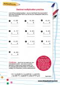 Decimal multiplication practice worksheet Decimal multiplication practice worksheet
