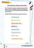 Directions hide-and-seek worksheet Directions hide-and-seek worksheet