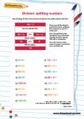 Division: splitting numbers worksheet Division: splitting numbers worksheet