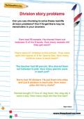 Division story problems worksheet Division story problems worksheet
