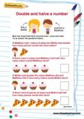 Double and halve a number worksheet Double and halve a number worksheet