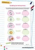 Doubling and halving money worksheet Doubling and halving money worksheet