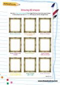 Drawing 2D shapes worksheet Drawing 2D shapes worksheet