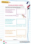 Drawing calculations: addition worksheet Drawing calculations: addition worksheet