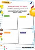 Drawing pictures of each season worksheet Drawing pictures of each season worksheet