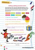 Editing: adding powerful verbs worksheet Editing: adding powerful verbs worksheet