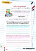 Ellipsis and quotations worksheet Ellipsis and quotations worksheet