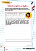Establishing time and place worksheet Establishing time and place worksheet