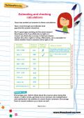 Estimating and checking calculations worksheet Estimating and checking calculations worksheet