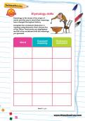 Etymology skills worksheet Etymology skills worksheet