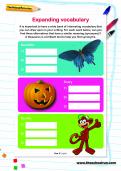 Expanding vocabulary worksheet Expanding vocabulary worksheet