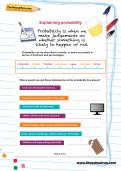 Explaining probability worksheet Explaining probability worksheet