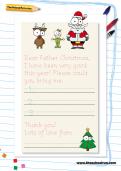 Father Christmas handwriting template Father Christmas handwriting template