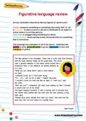 Figurative language review worksheet Figurative language review worksheet