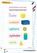 Find 3D shapes in your home activity Find 3D shapes in your home activity
