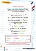 Find the synonyms football worksheet Find the synonyms football worksheet
