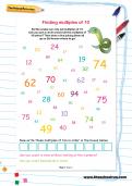 Finding multiples of 10 worksheet Finding multiples of 10 worksheet