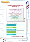 Finding percentages of quantities: multiples of 10 worksheet Finding percentages of quantities: multiples of 10 worksheet
