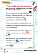 First reading comprehension worksheets First reading comprehension worksheets