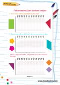 Follow instructions to draw shapes worksheet Follow instructions to draw shapes worksheet