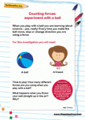 Counting forces: experiment with a ball. Counting forces: experiment with a ball.