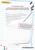 Formal letter-writing worksheet Formal letter-writing worksheet
