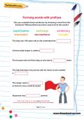 Forming words with prefixes worksheet Forming words with prefixes worksheet