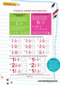 Fractions: addition and subtraction worksheet Fractions: addition and subtraction worksheet