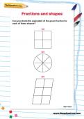 Fractions and shapes worksheet Fractions and shapes worksheet