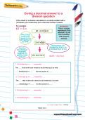 Giving a decimal answer to a division question Giving a decimal answer to a division question