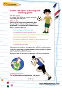 Guess the sport speaking and listening game worksheet Guess the sport speaking and listening game worksheet