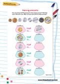 Halving amounts worksheet Halving amounts worksheet