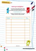 Halving investigation worksheet Halving investigation worksheet