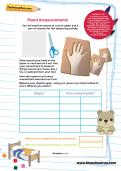 Hand measurements worksheet Hand measurements worksheet