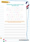 Handwriting worksheet: writing in upper and lower case Handwriting worksheet: writing in upper and lower case