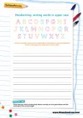 Handwriting worksheet: upper case letters Handwriting worksheet: upper case letters