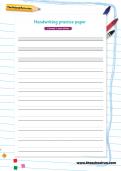 Handwriting practice paper Handwriting practice paper