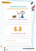 Handwriting silly sentences worksheet Handwriting silly sentences worksheet
